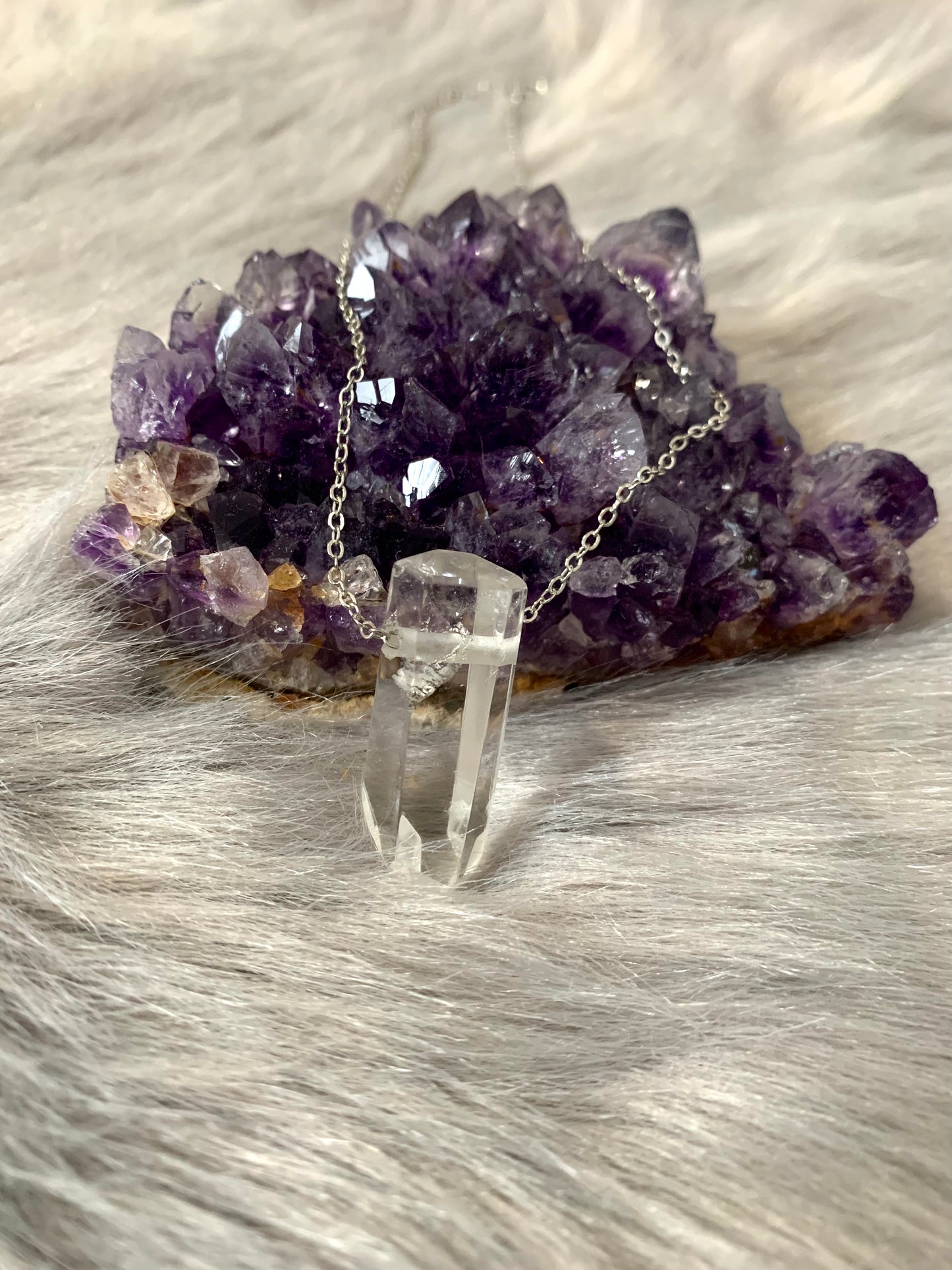 Kette mit Bergkristall Spitze