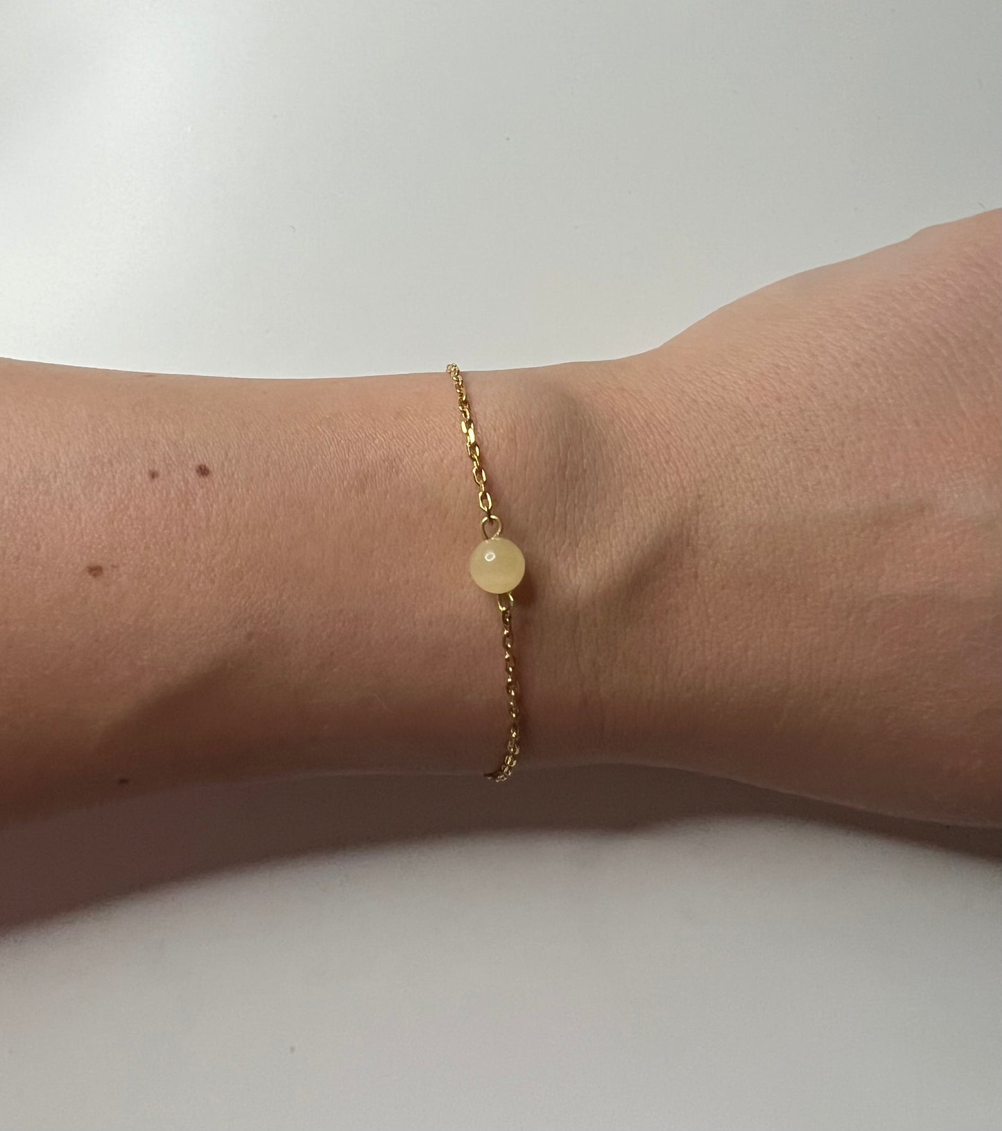 Sleeping Beauty ☾ | Orangencalcit Armband