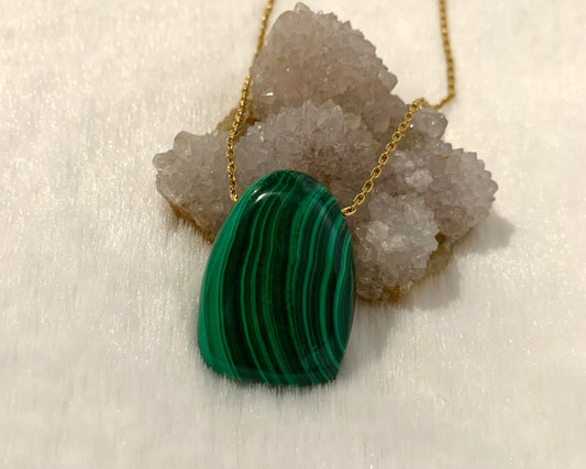 Kette mit Malachit Angänger