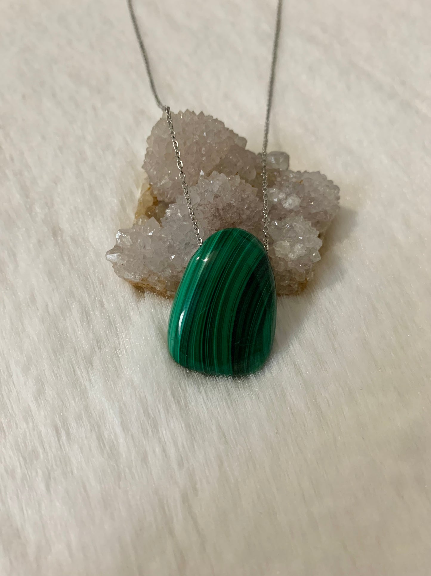 Kette mit Malachit Angänger