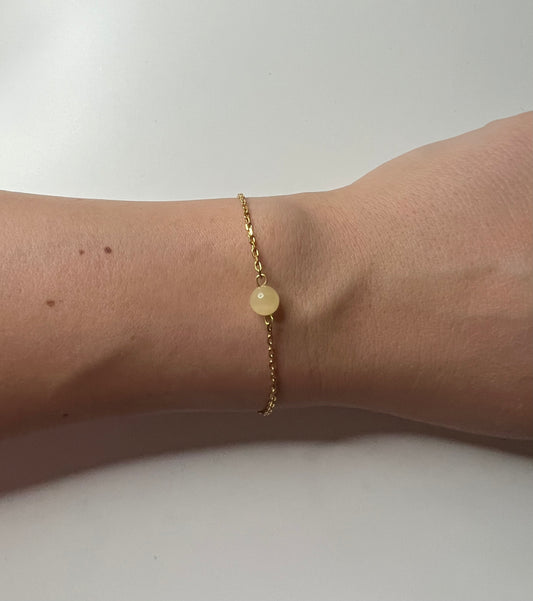 Sleeping Beauty ☾ | Orangencalcit Armband