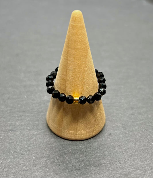 Schwarzer Turmalin Ring